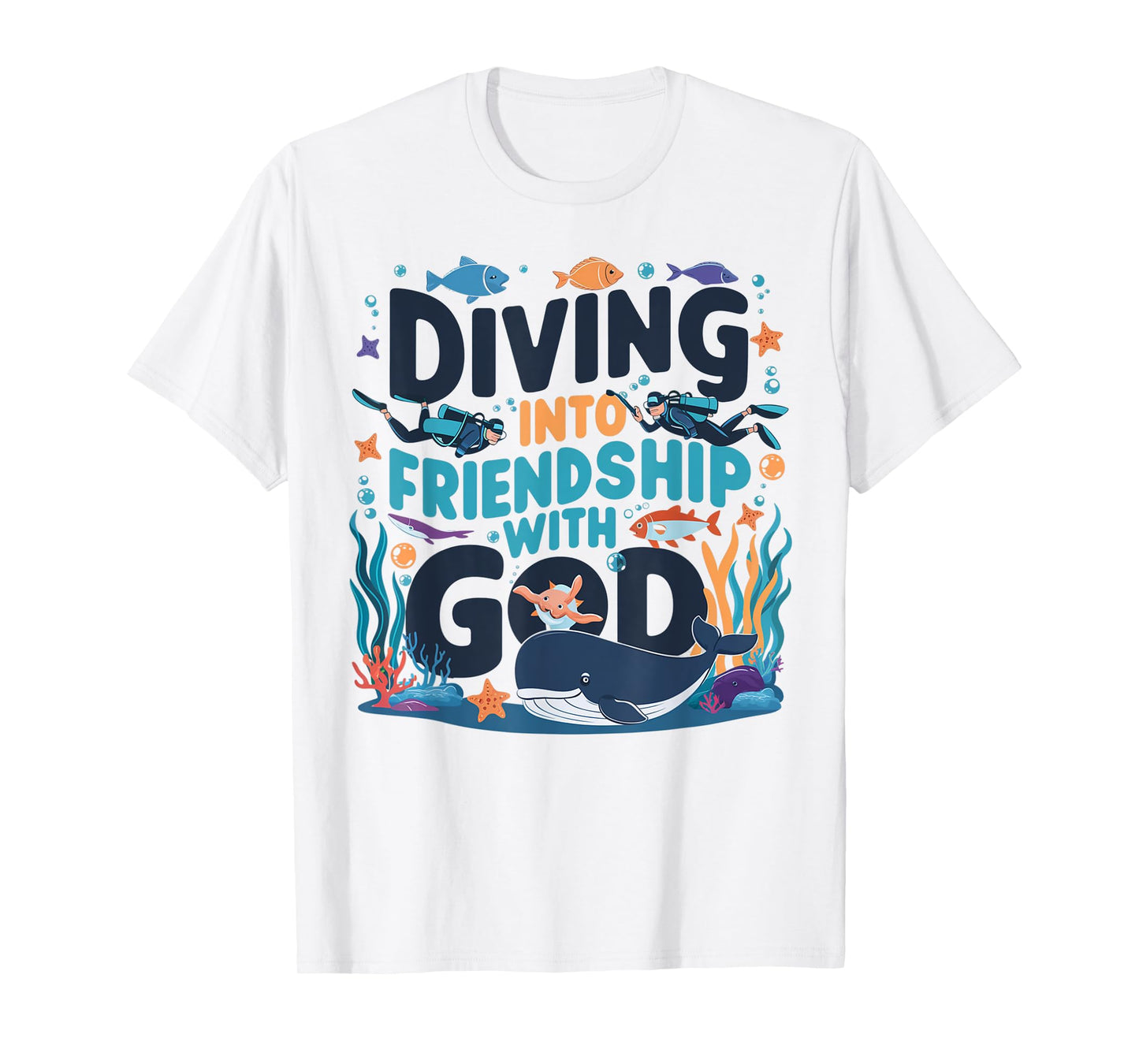 Diving Into Friendship With God Scuba VBS 2025 Christian T-Shirt