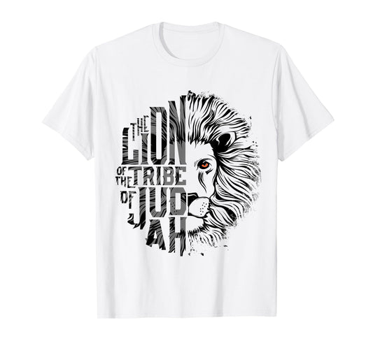 Lion of Tribe of Judah Religious Graphic Christian Worship T-Shirt