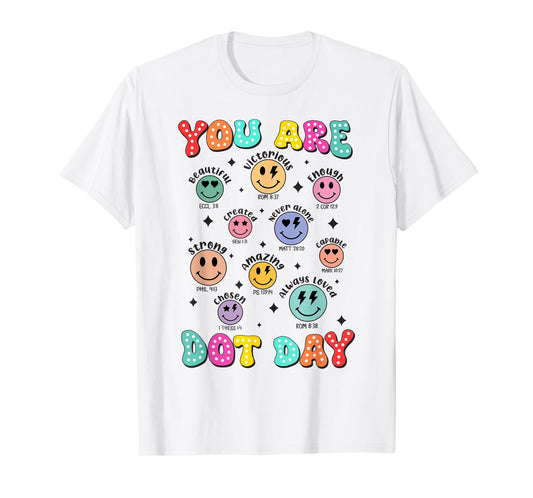 You are Enough Christian Bible Dot Day Colorful Polka Dot T-Shirt