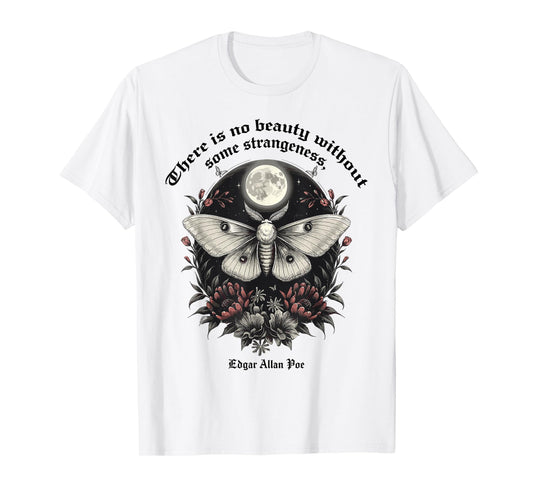 Inspiration from Edgar Allan Poe's Works Apparel Unisex-Adults T-Shirt Grey Small Gothic Poetry-Themed T-Shirt