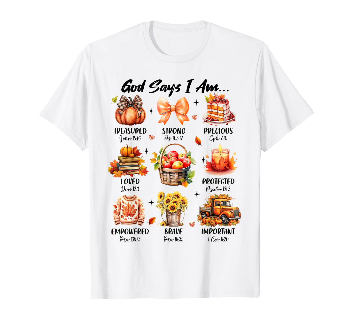 Retro God Says I Am Christian Faith Jesus Fall Thanksgiving T-Shirt