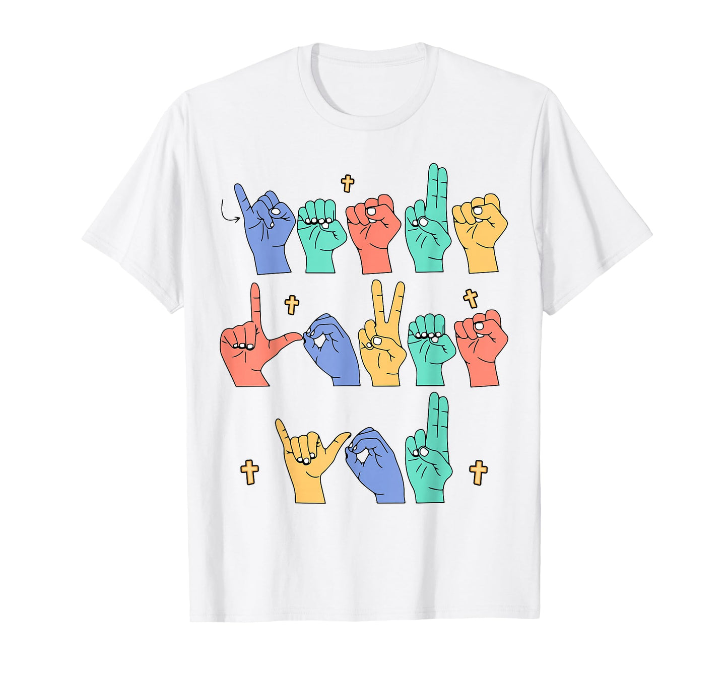 Jesus Loves You ASL Christian Jesus Toddler I Sign Language T-Shirt