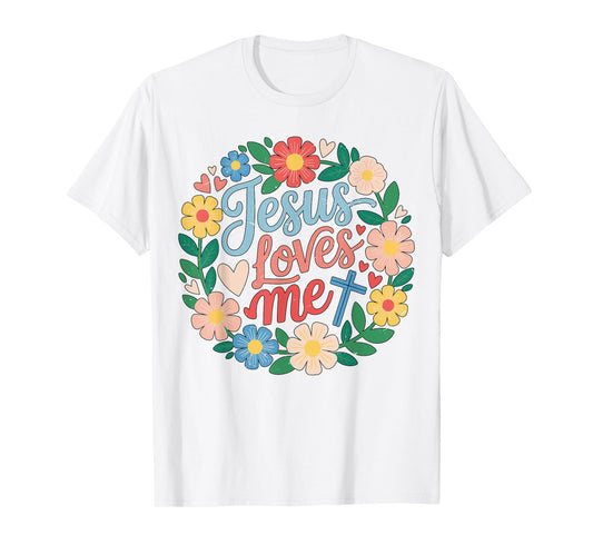Toddler Girl Jesus Loves Me Boho I Christian God Sister Mom T-Shirt