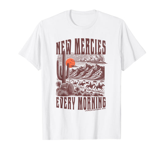 Boho Christian Bible Verse Trendy Jesus Southwest Cactus T-Shirt