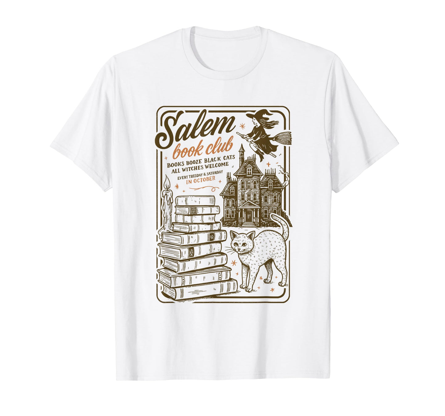Salem Book Club Bookish Halloween Spooky Book Lover Outfit T-Shirt