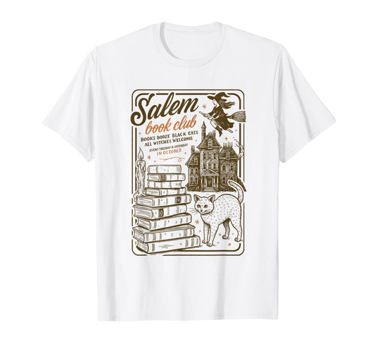 Salem Book Club Bookish Halloween Spooky Book Lover Outfit T-Shirt