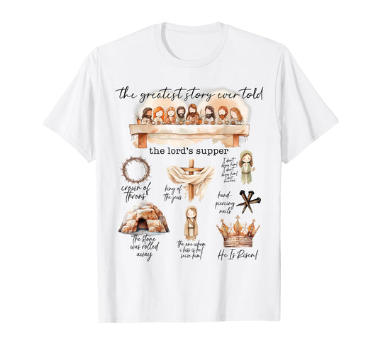 The Greatest Love Story Ever Told Cute Christian Easter Day T-Shirt