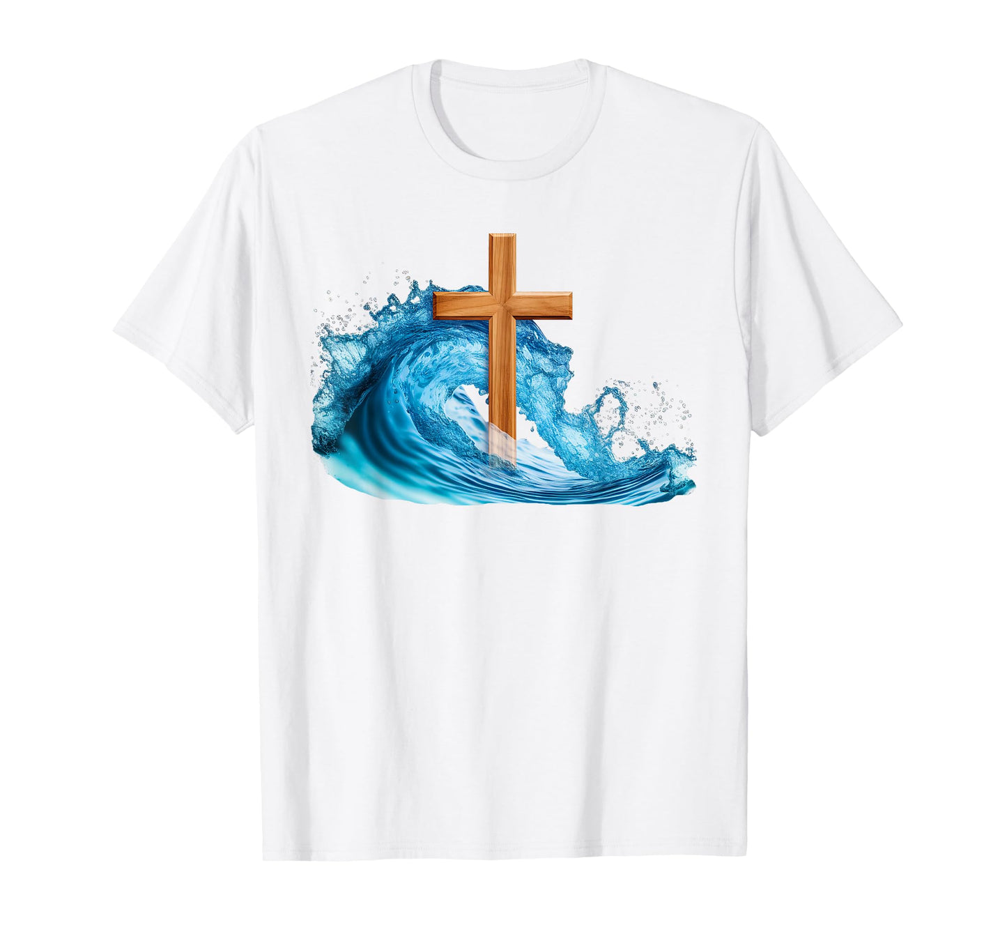 Water Baptism Christian Faith Cross of Jesus Christ – White T-Shirt