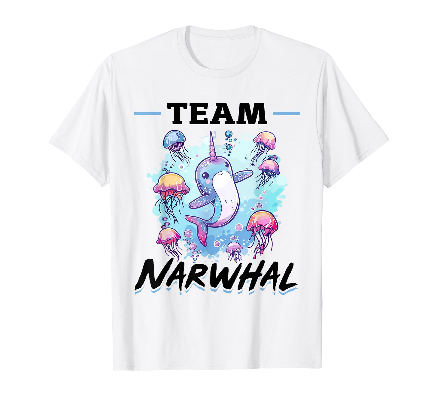 Funny Narwhal Jellyfish Animal Team Narwhal T-Shirt