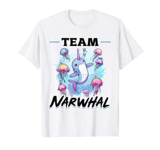 Funny Narwhal Jellyfish Animal Team Narwhal T-Shirt