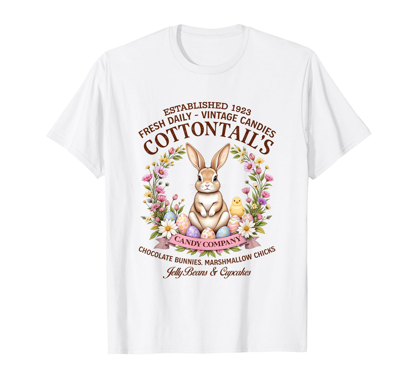 Cottontail’s Candy Vintage Easter Bunny Easter Day Costume T-Shirt