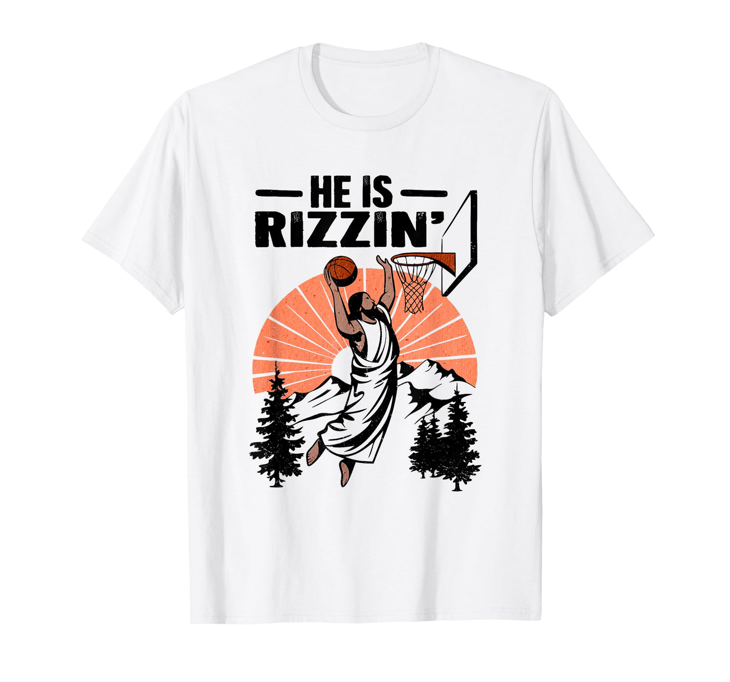 He is Rizzin Jesus Playing Football Game Day Sports Rizz T-Shirt