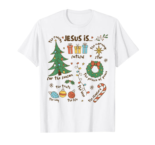 Jesus Is The Reason For The Season Retro Religious Christmas T-Shirt