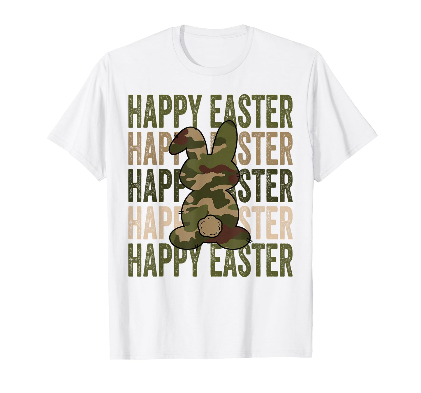 Happy Easter Camo Hunting Season Camo Style Bunnies T-Shirt