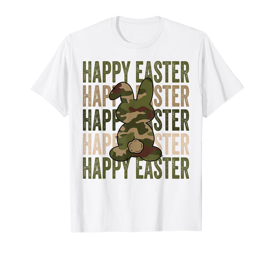 Happy Easter Camo Hunting Season Camo Style Bunnies T-Shirt