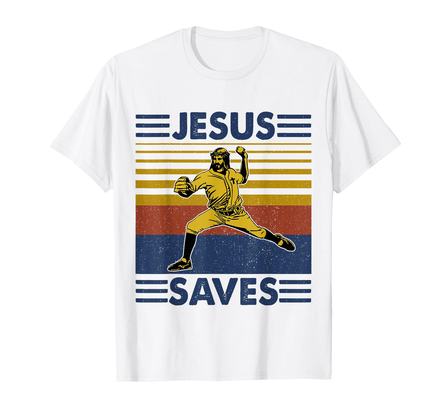 Jesus Save Funny Jesus Playing Baseball T-Shirt