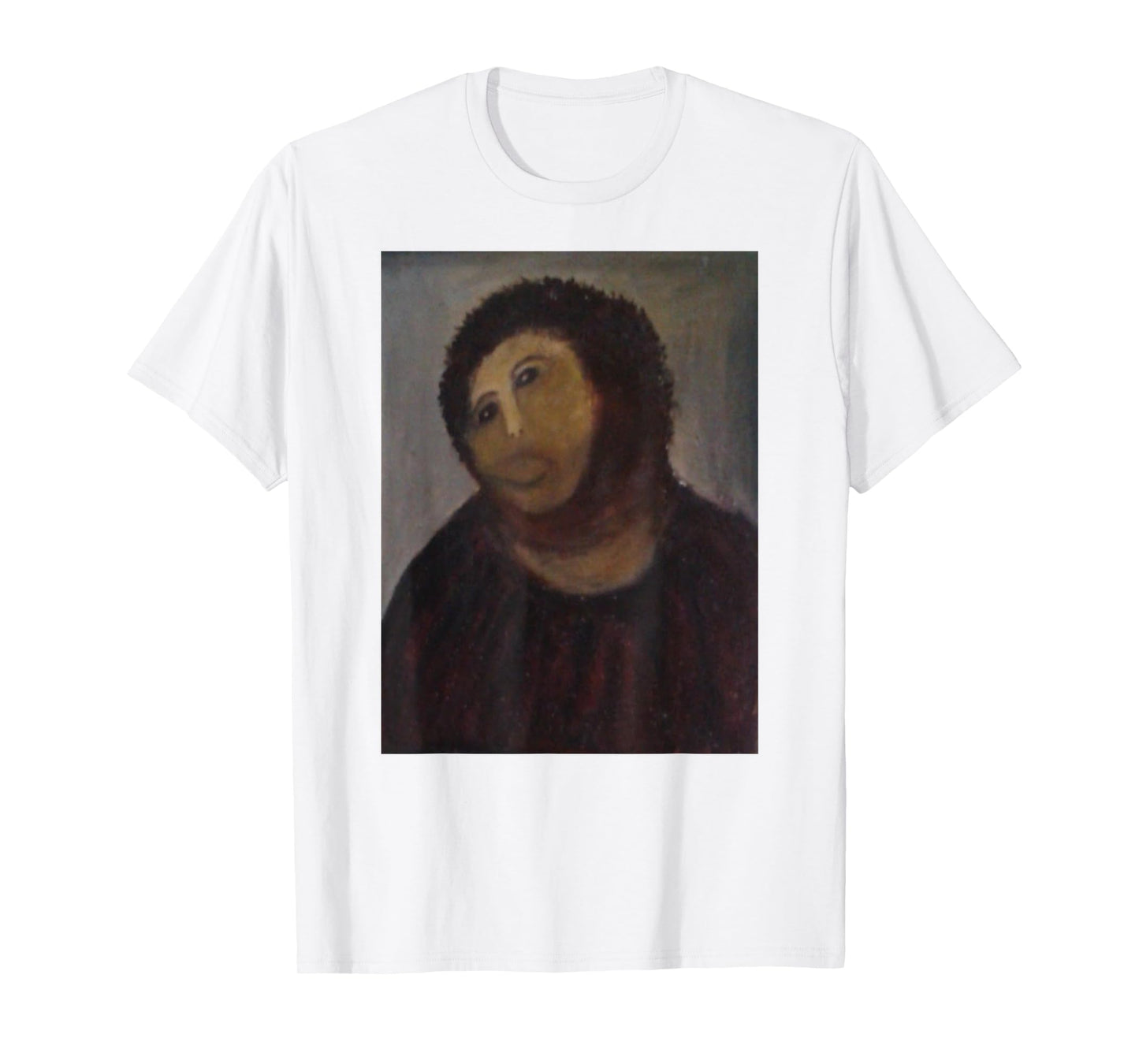 Monkey Jesus Painting Ruined Christ Fresco Botched Art Meme T-Shirt
