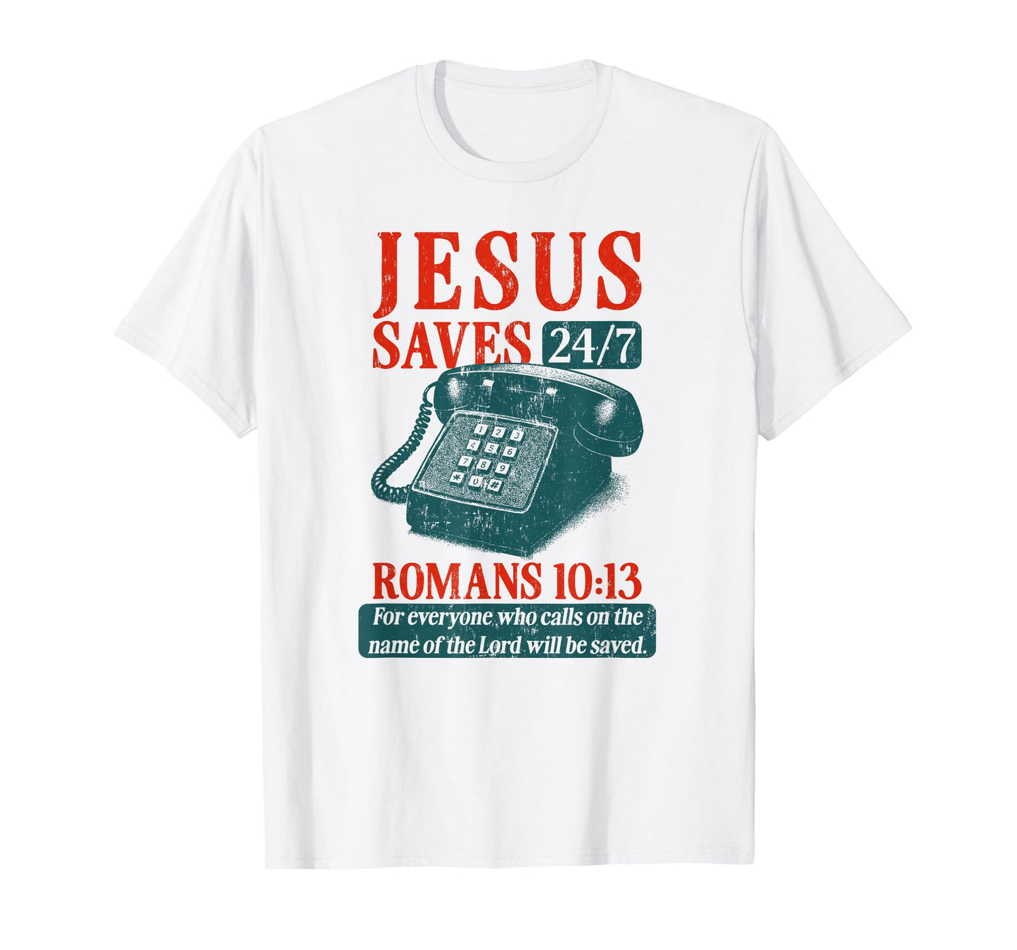 Retro Christian Jesus Saves Faith Quote Religious Believer T-Shirt
