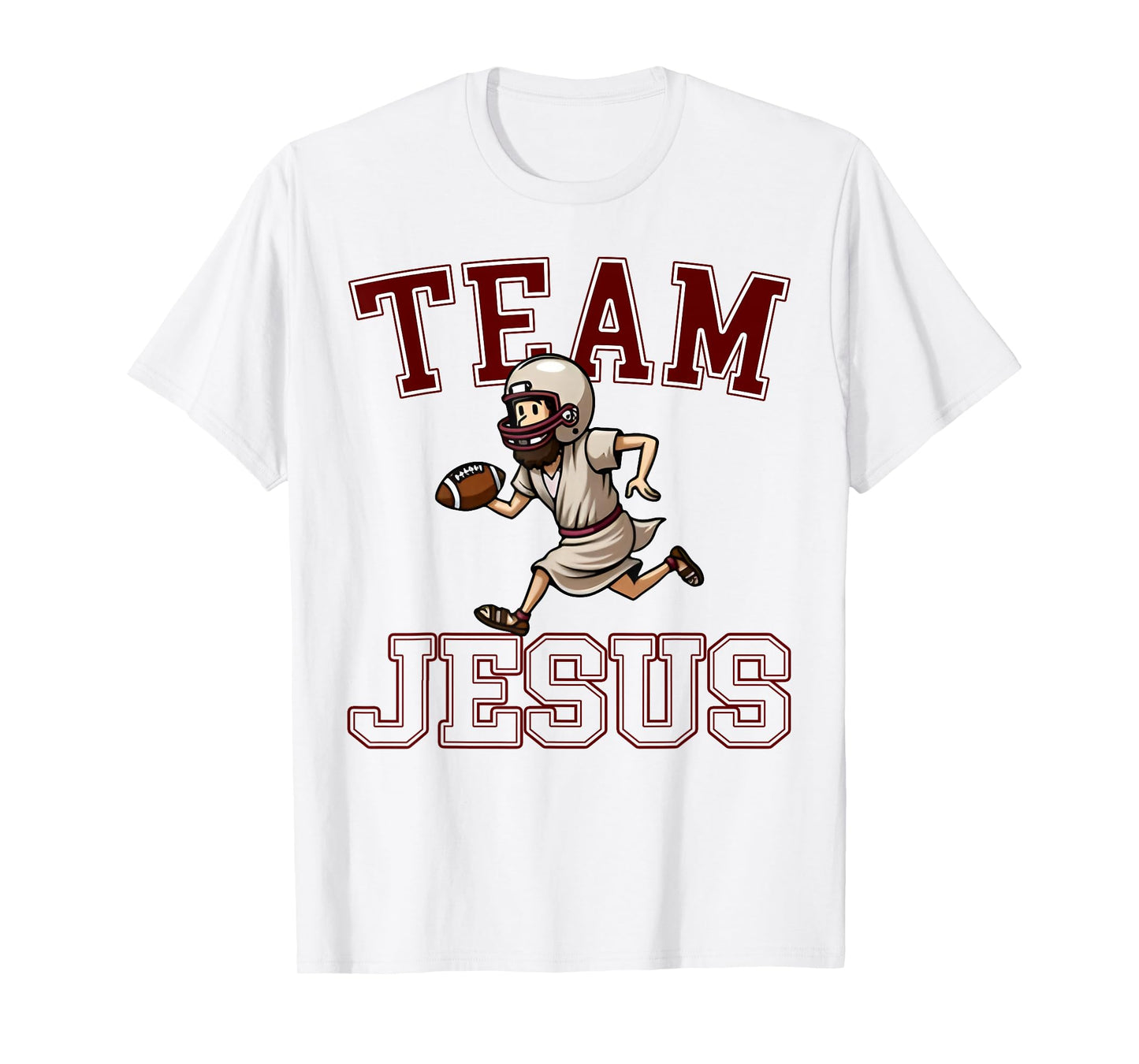 Football Team Jesus Christian Faith Bible Game Day Sports T-Shirt