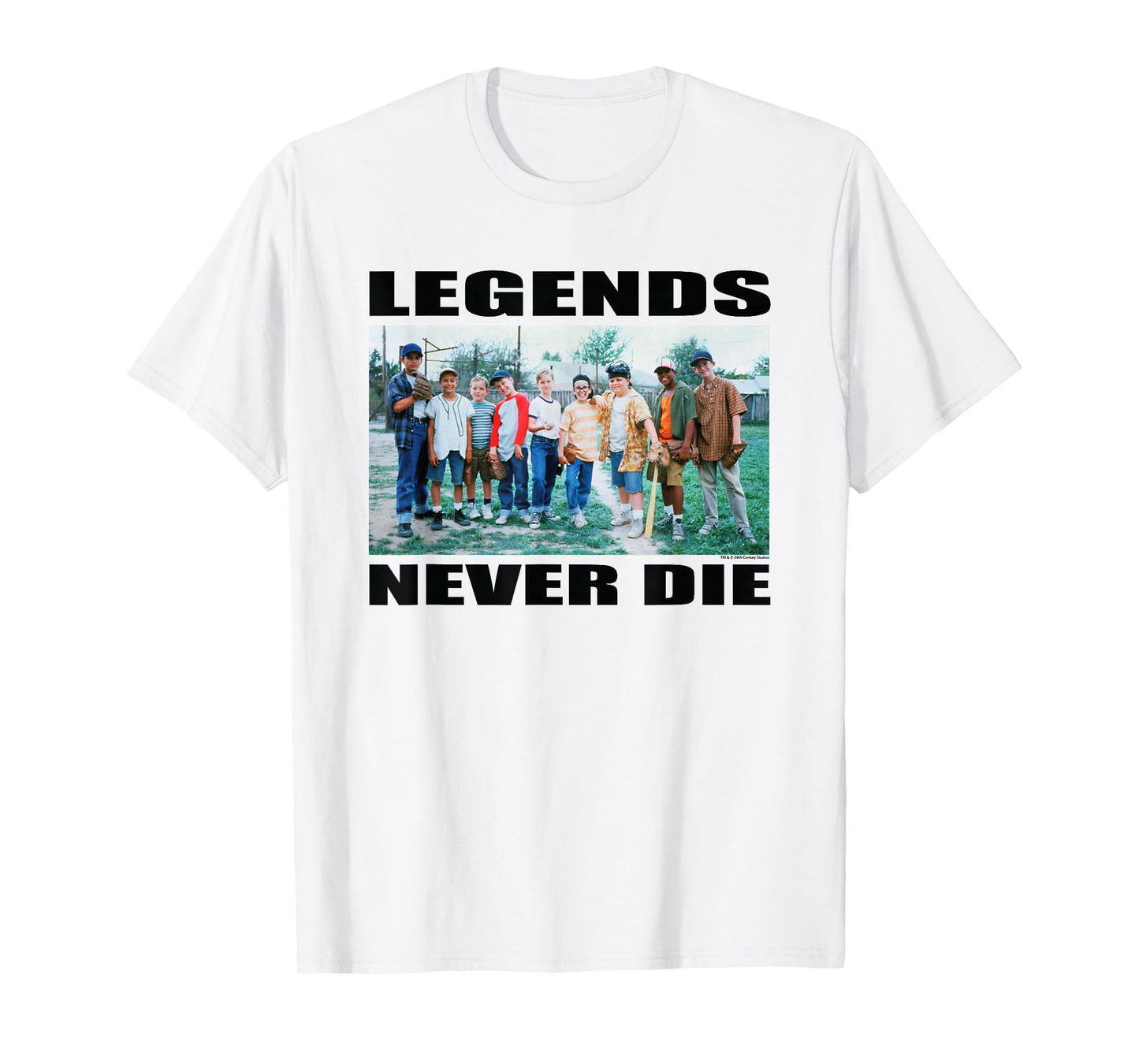 The Sandlot "Legends Never Die" Quote Official 1993 Movie T-Shirt