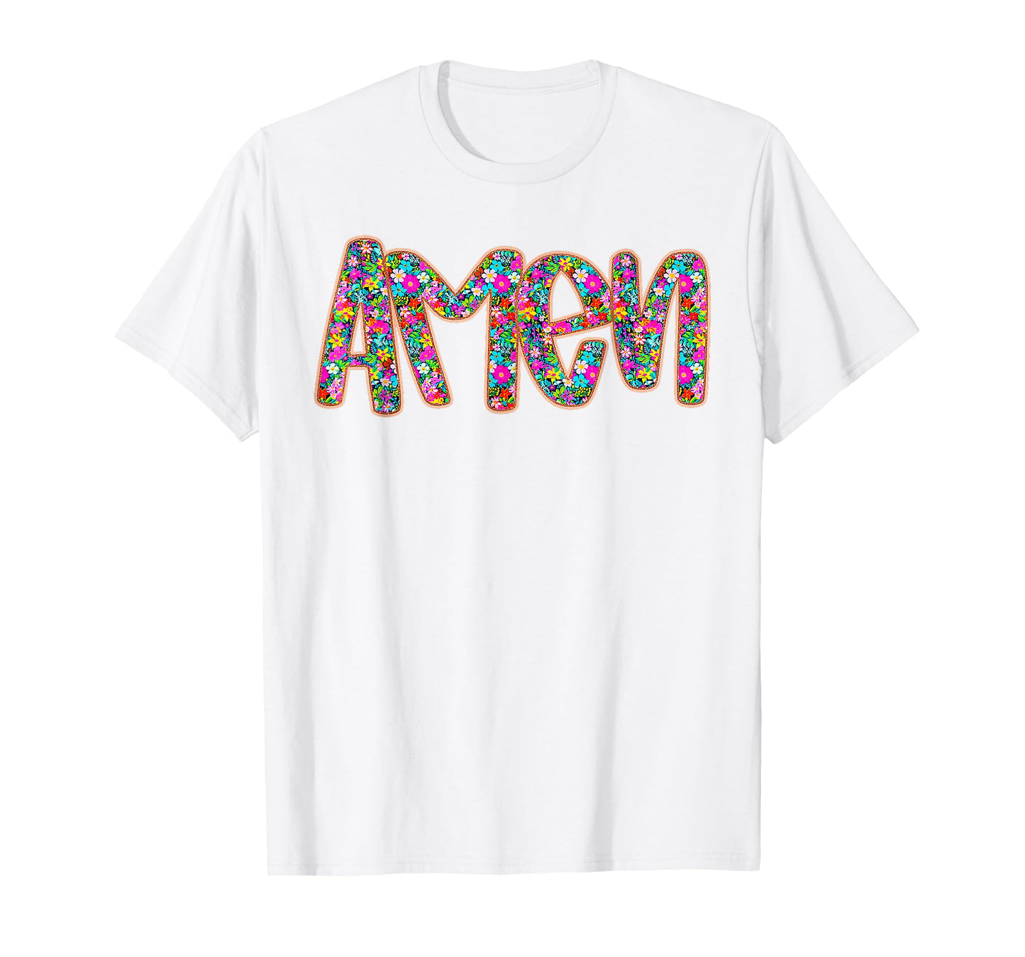 Retro Amen Floral Coquette Bow Jesus Girl Women Happy Easter T-Shirt