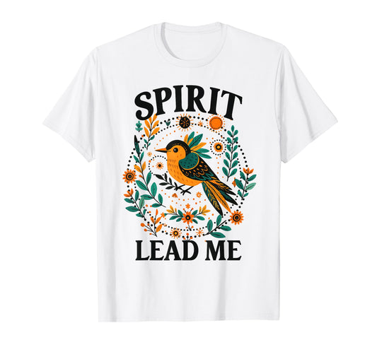Christian Faith Jesus God Lover Religious Spirit Leads Me T-Shirt