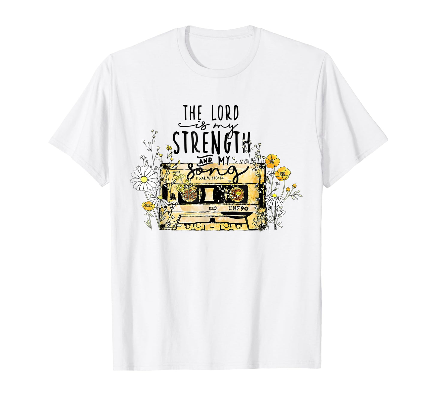 The Lord Is Strength Cassette Tape Christian Easter's Day T-Shirt