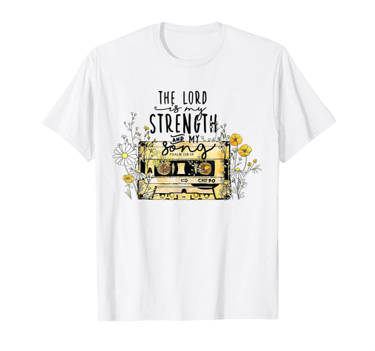 The Lord Is Strength Cassette Tape Christian Easter's Day T-Shirt