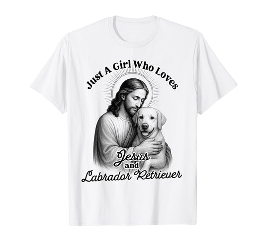 Christian Lab Mom A Girl Loves Jesus & Labrador Retriever T-Shirt