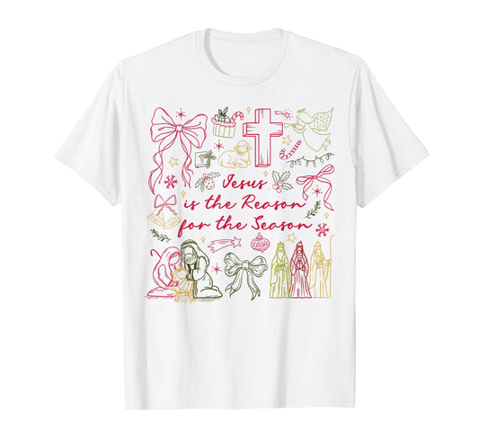 Christmas Jesus is The Reason for The Season Jesus Pajamas T-Shirt