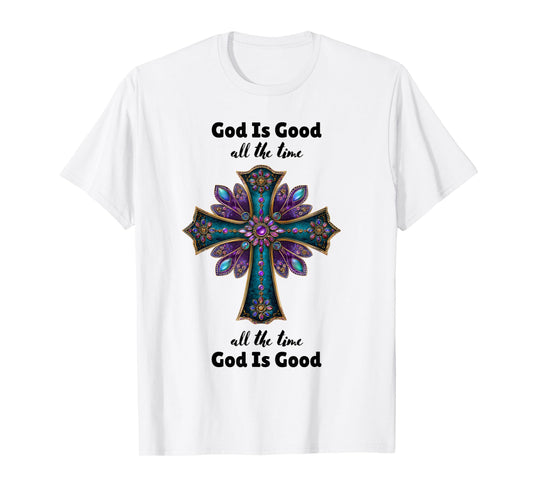 God is Good Cross Design Christian Inspirational Art T-Shirt
