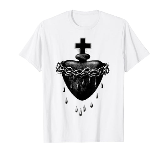 Devotion to The sacreded Heart of Jesus Vintage Catholic Art T-Shirt