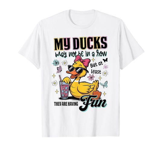 Silly Goose Duck Teacher Not In A Row They Are Having Fun T-Shirt