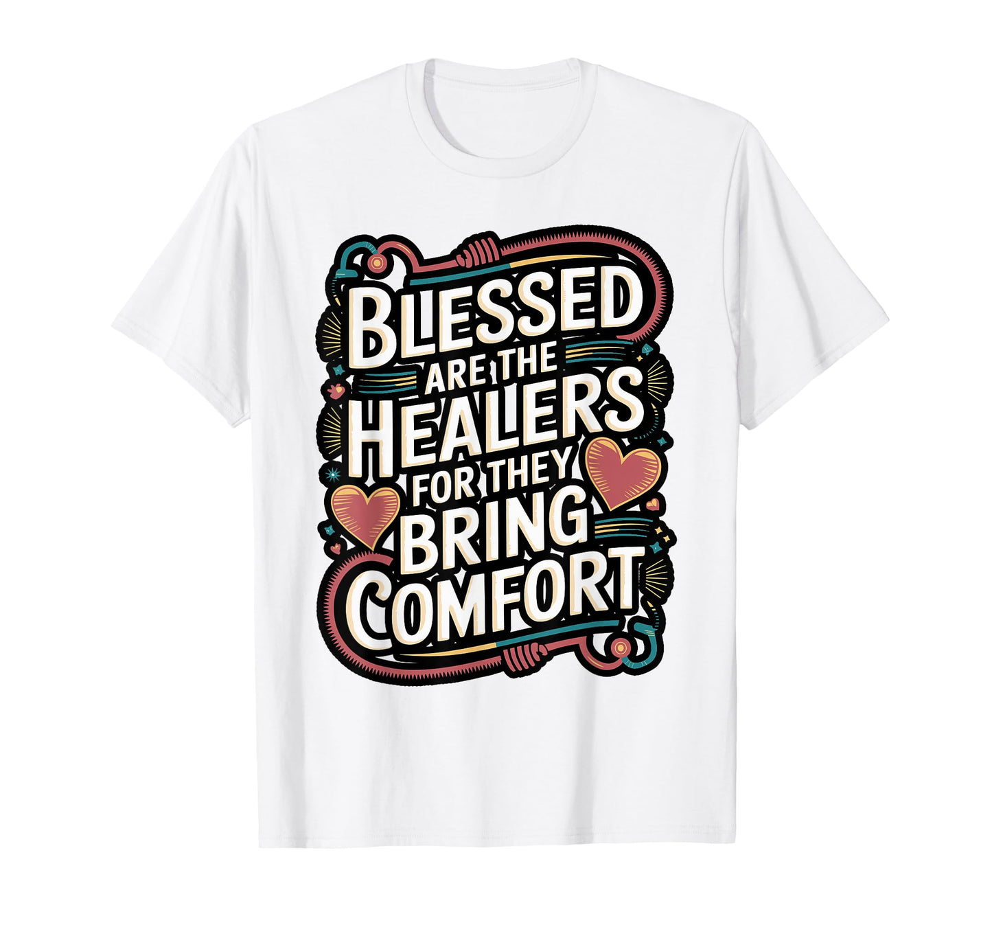 Blessed Healer Matthew 5:4 Bow Design T-Shirt