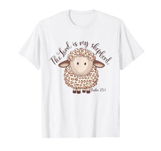 The Lord Is My Shepherd Psalm 23:1 Jesus Christian God Sheep T-Shirt