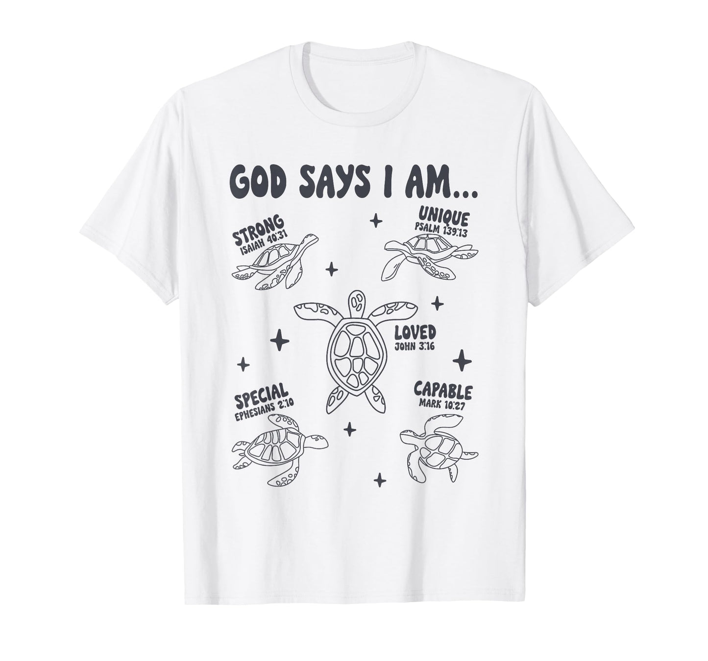 God Says I Am Sea Turtle Lover Men Women Christian T-Shirt