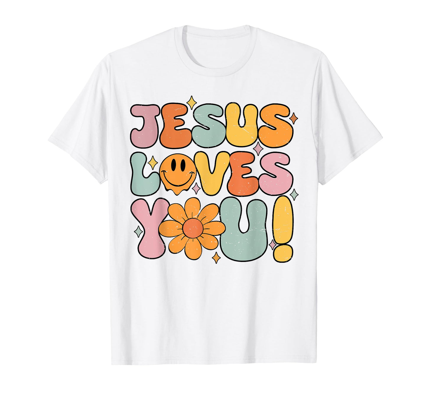 Jesus Loves You Cute Christian Teen Girl Graphic Tees T-Shirt