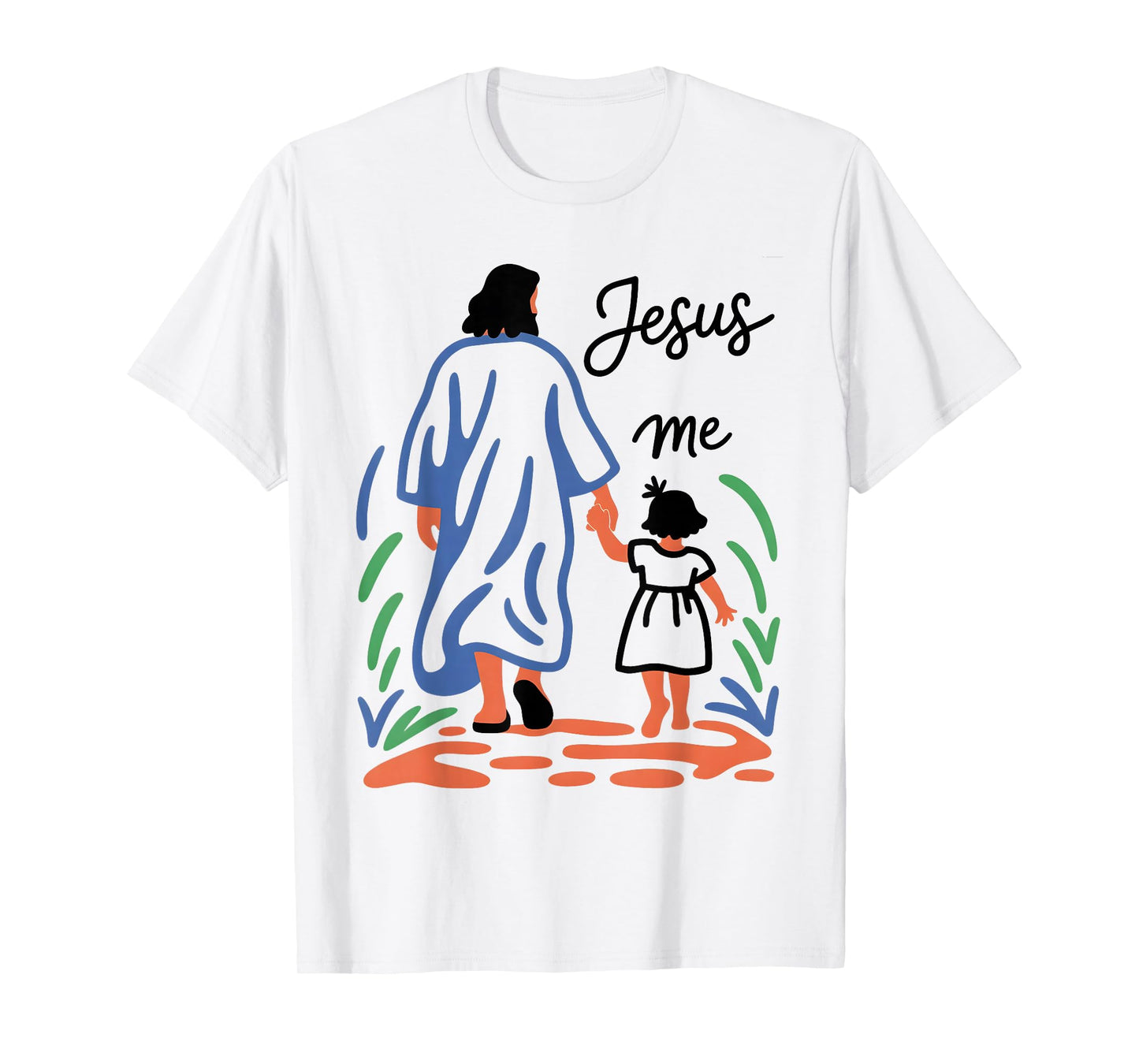 Faith Walk with Jesus Guidance Love Spiritual Design T-Shirt