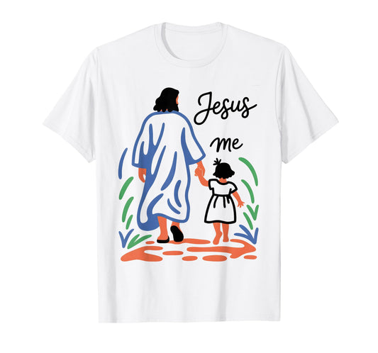 Faith Walk with Jesus Guidance Love Spiritual Design T-Shirt