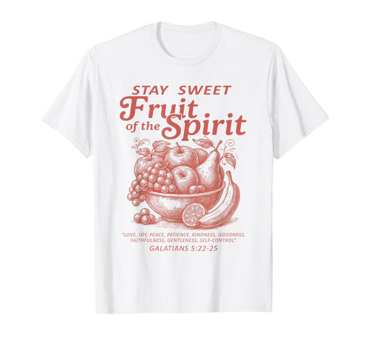 Fruit of the Spirit Christian Vintage Faith Bible Verse T-Shirt