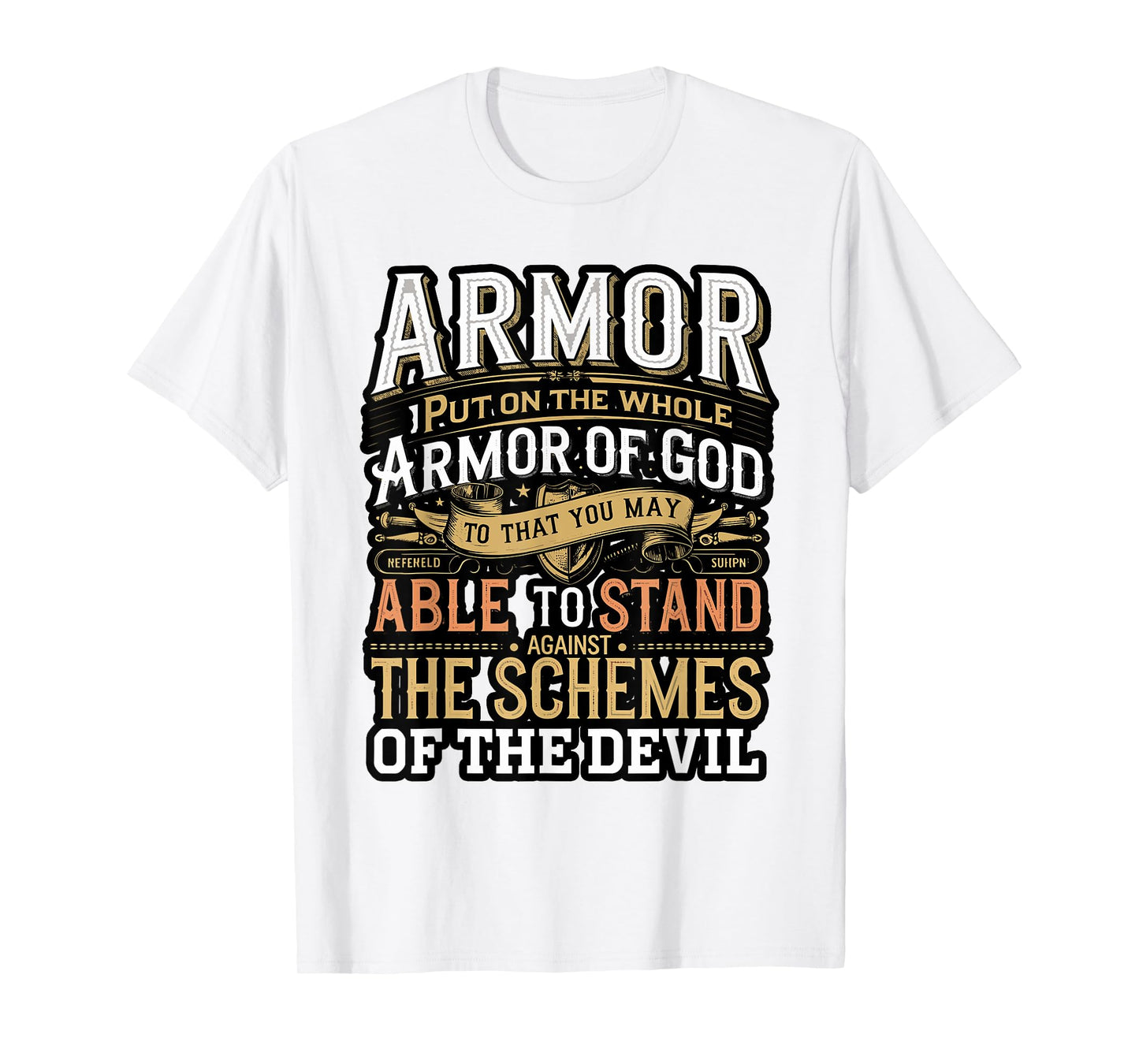 Armor of God Ephesians 6:17 Bible Verse Christian T-Shirt