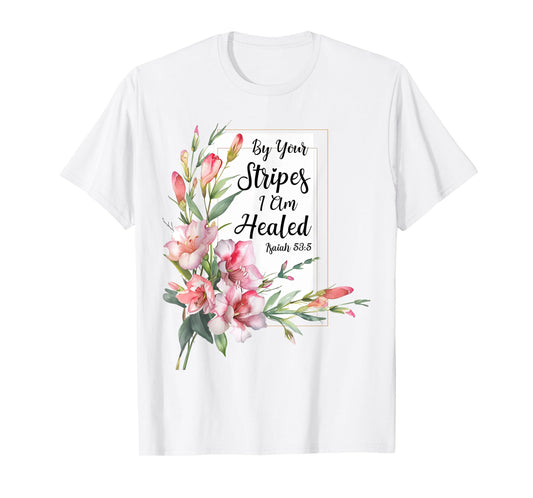 Freesia Flower Bible Verse Watercolor Floral Christian T-Shirt