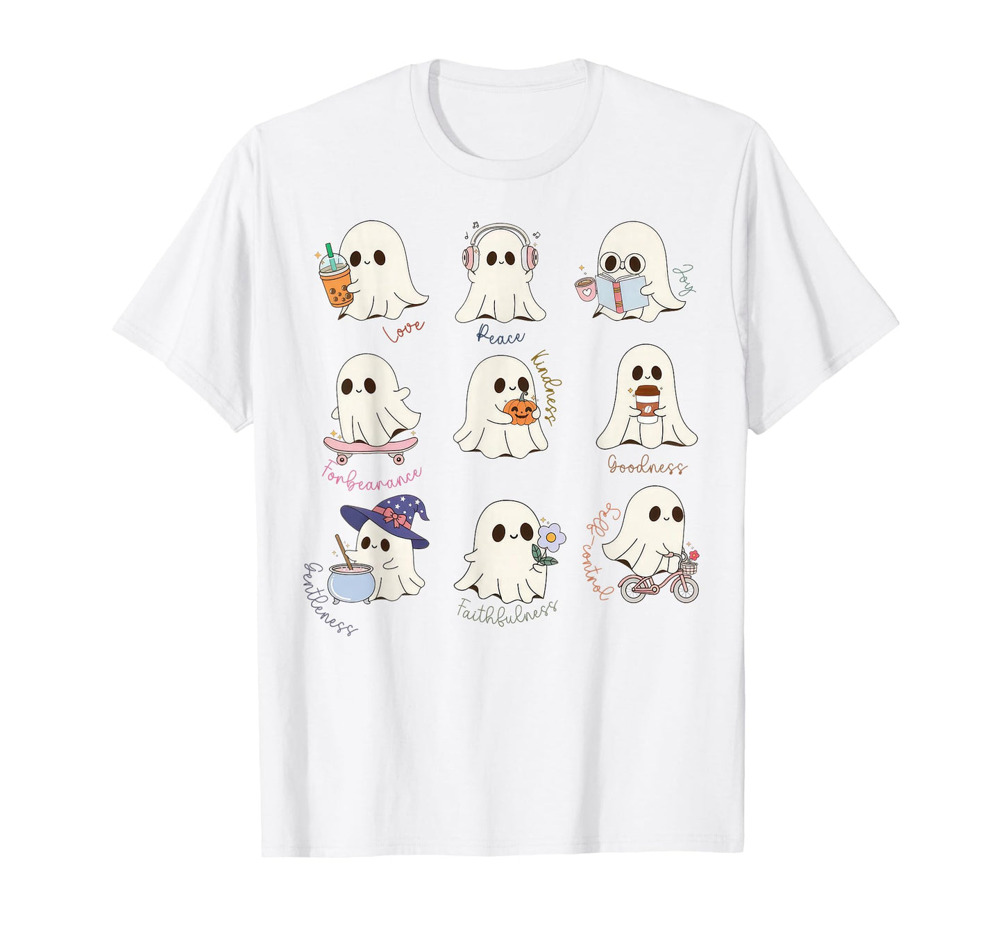 Christian Halloween Fruit Of The Spirit Ghost Faith Bible T-Shirt