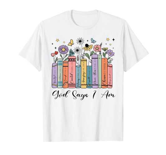 God Says I Am Floral Book Cute Christian Teen Girl Toddler T-Shirt