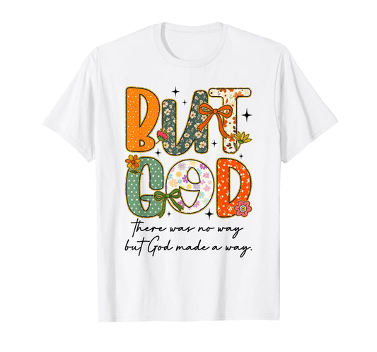 But God Christian Autumn Thankful Coquette Bow Thanksgiving T-Shirt