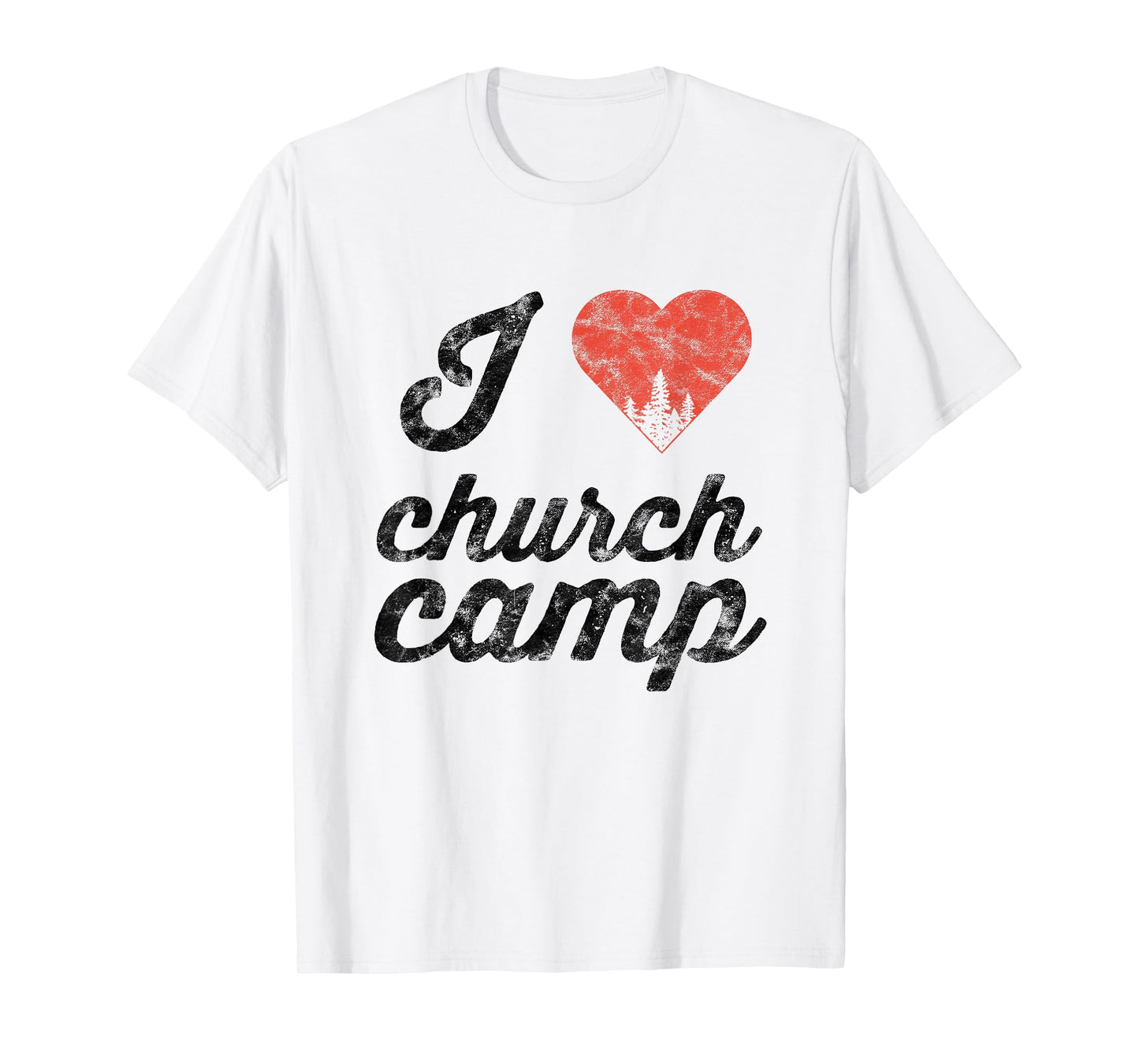 I Love Church Camp Heart Jesus Believer T-Shirt