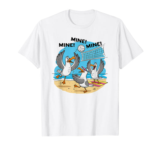 mine seagull volleyball funny T-Shirt