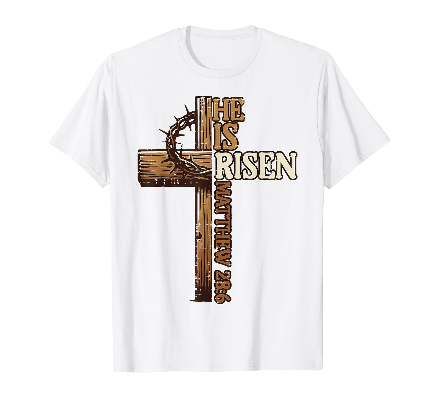 Easter Cross He Is Risen Jesus Christian Men Women Kid Youth T-Shirt