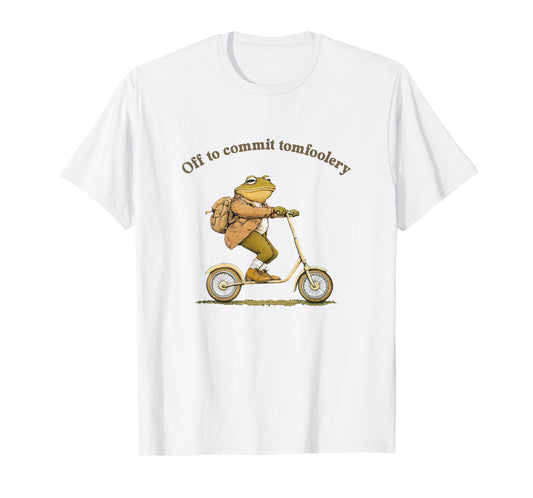 Frog Toad Weirdcore Cottagecore Off To Commit Tomfoolery T-Shirt