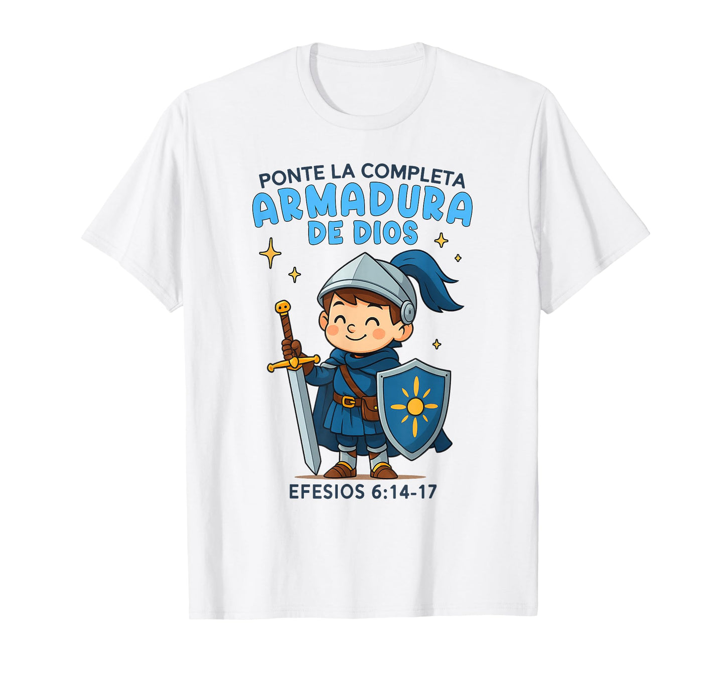 Christian Boy Full Armor Of God Bible Verse Armadura de Dios T-Shirt